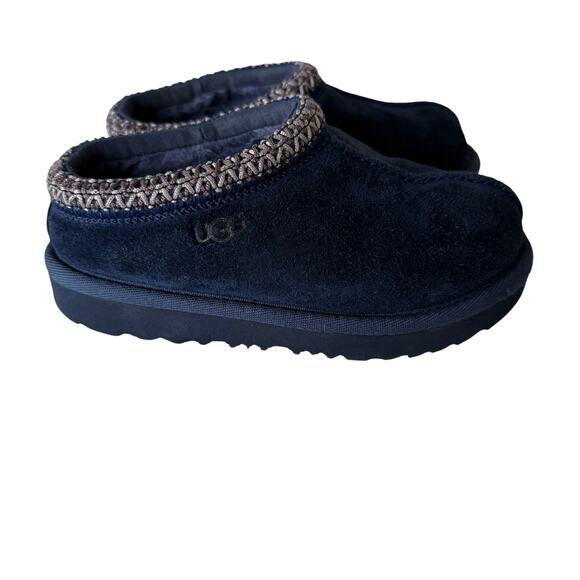 UGG BABY Tasman Navy Blue suede shoes size 10 - Picture 1 of 9